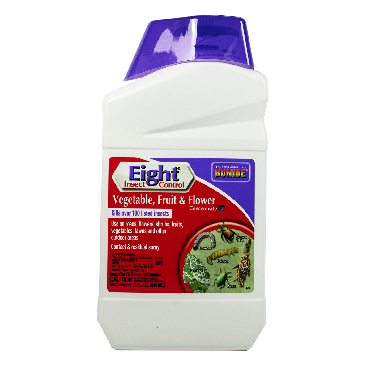 Bonide® Eight® Veg, Fruit, & Flower Insect Control, Concentrate, 16 Oz