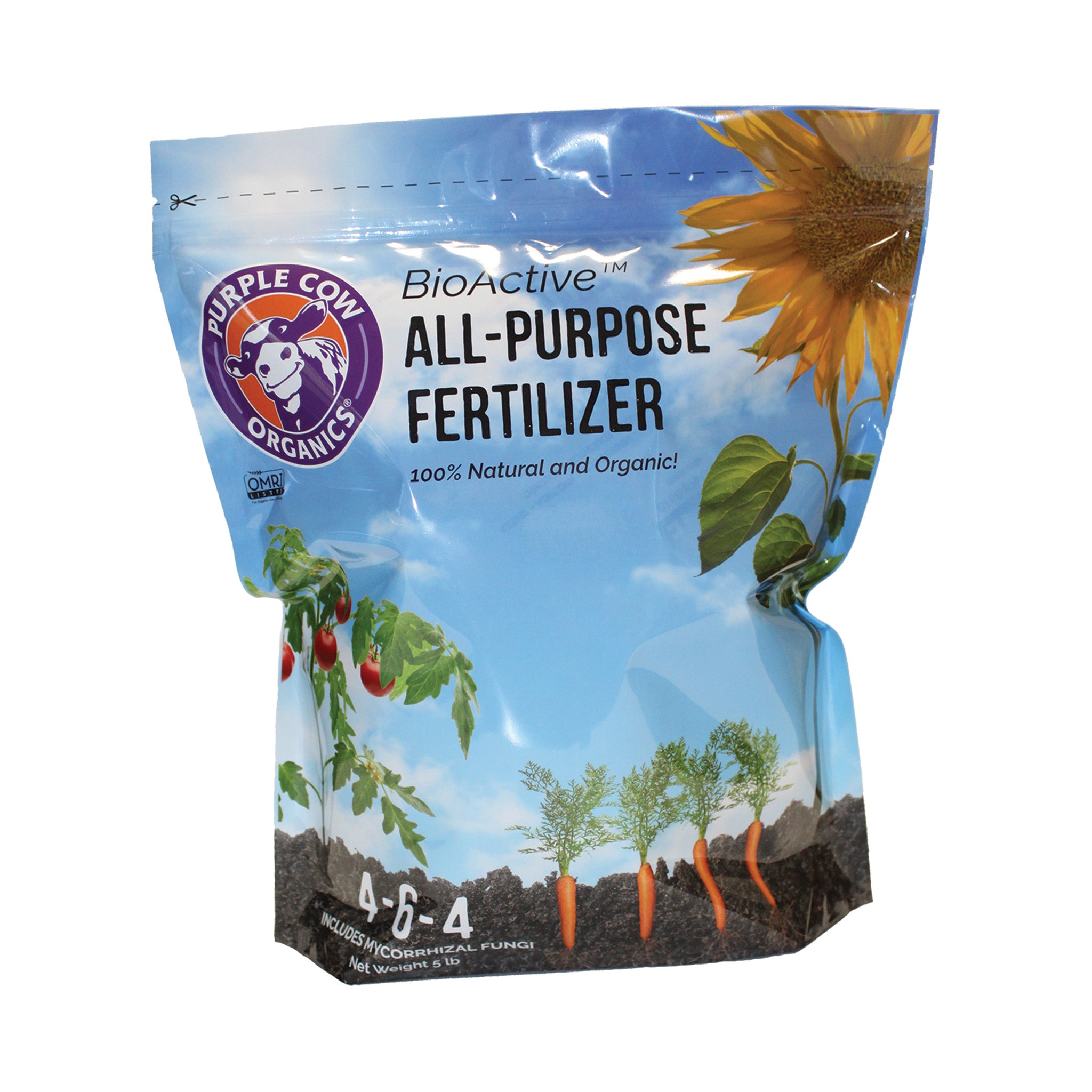 Purple Cow Organics Bioactive™ All-Purpose Fertilizer 4-6-4, 5 Lb