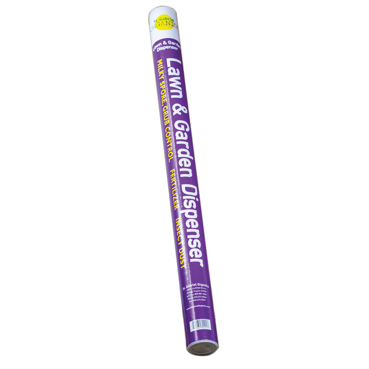 St. Gabriel Organics® Milky Spore Dispenser Tube.
