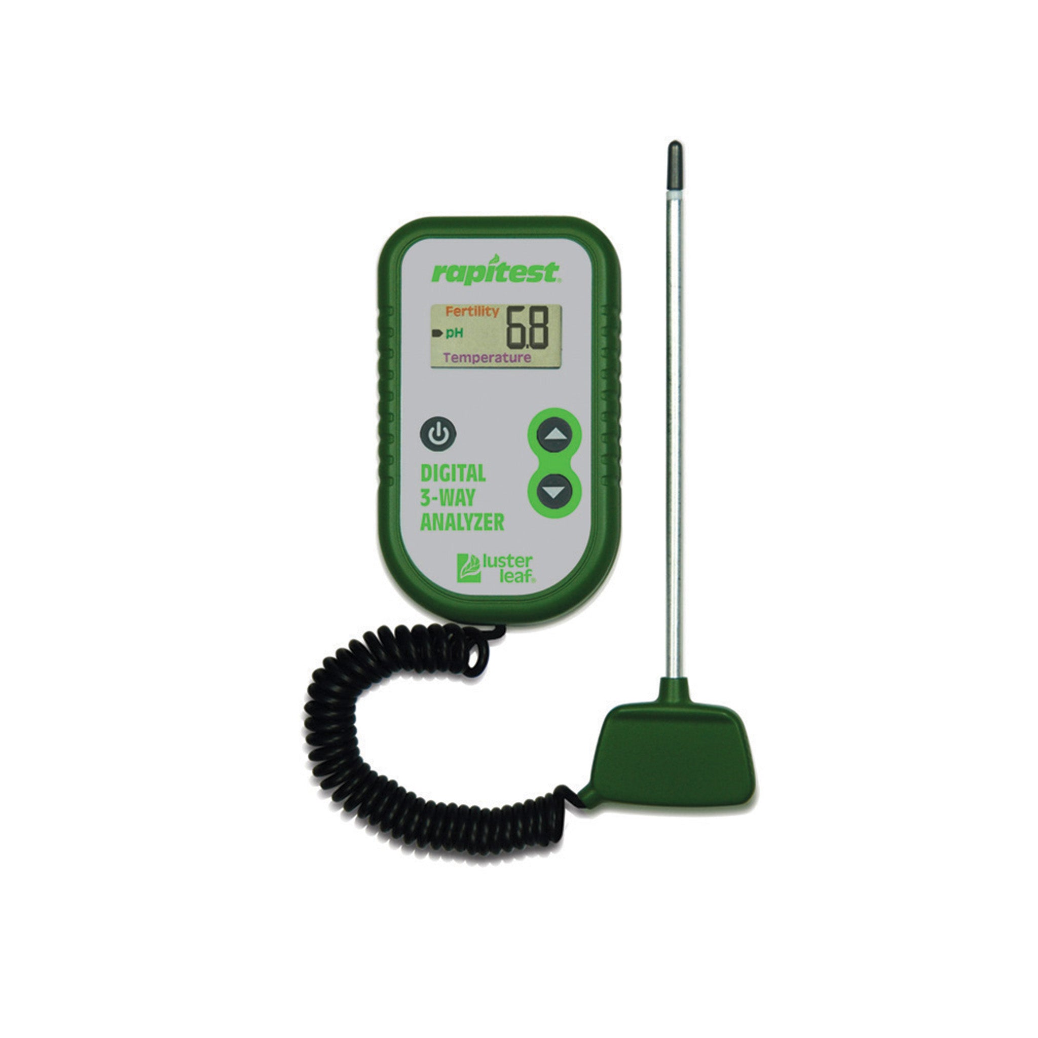 Luster Leaf® Rapitest® Digital 3-Way Soil Analyzer.