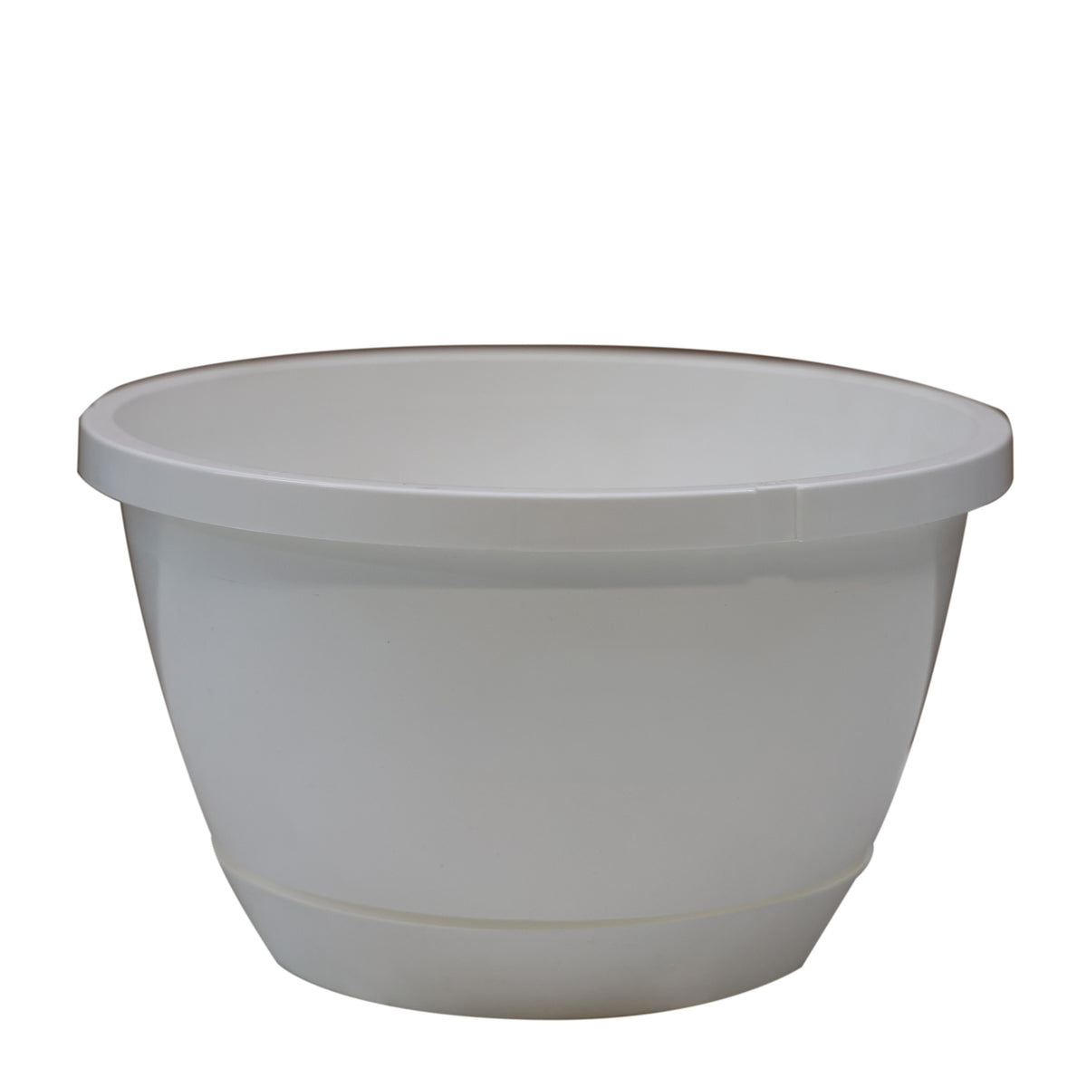 Hanging Basket, White with Saucer, 10 Inch