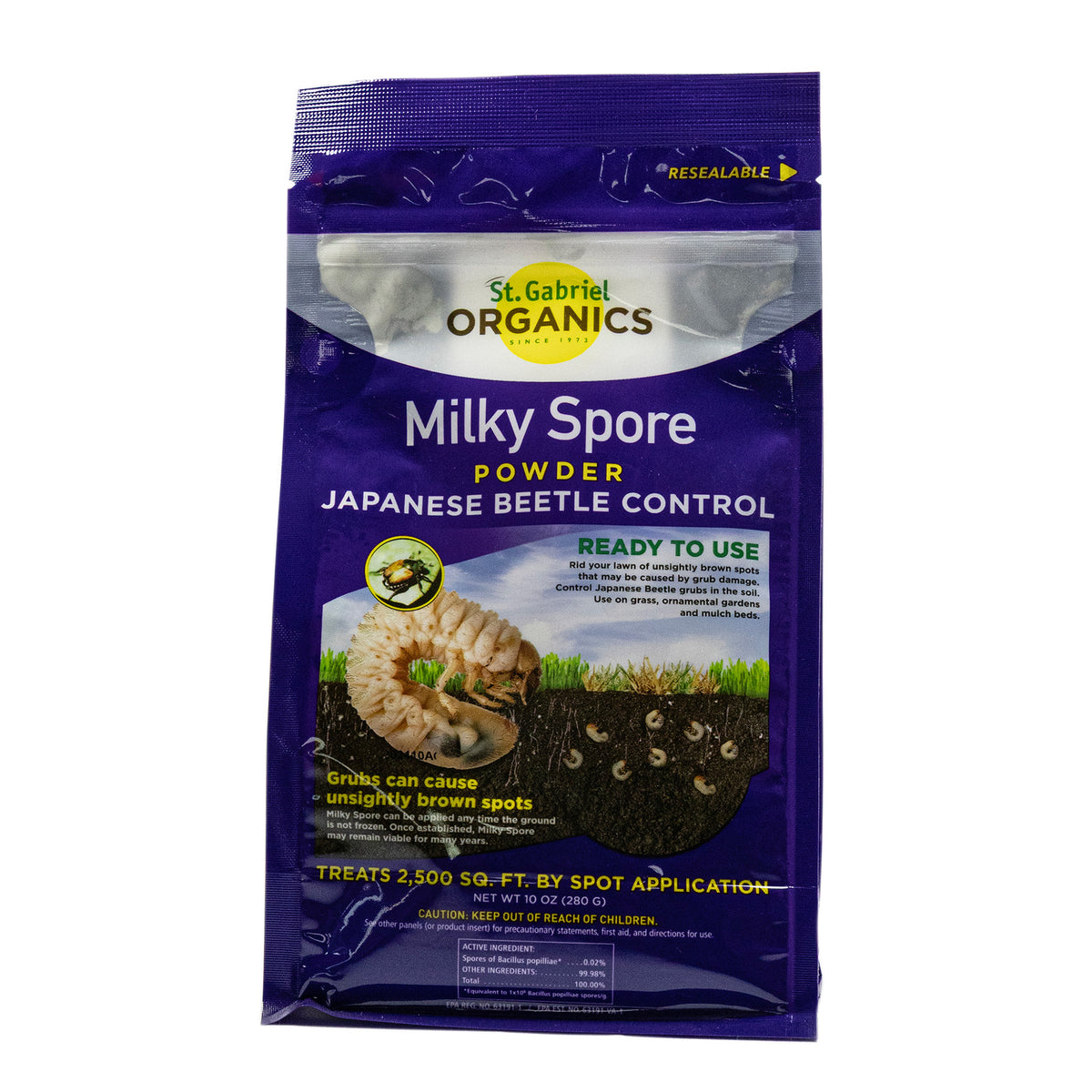 St. Gabriel Organics® Milky Spore Powder, 10 Oz