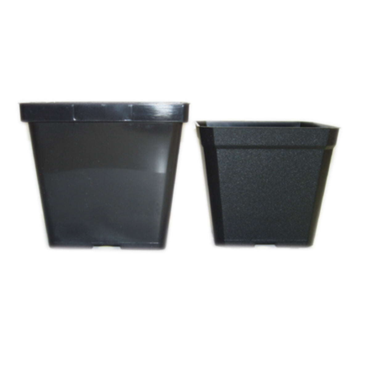 Square Pot, Black Plastic, 4 Inch