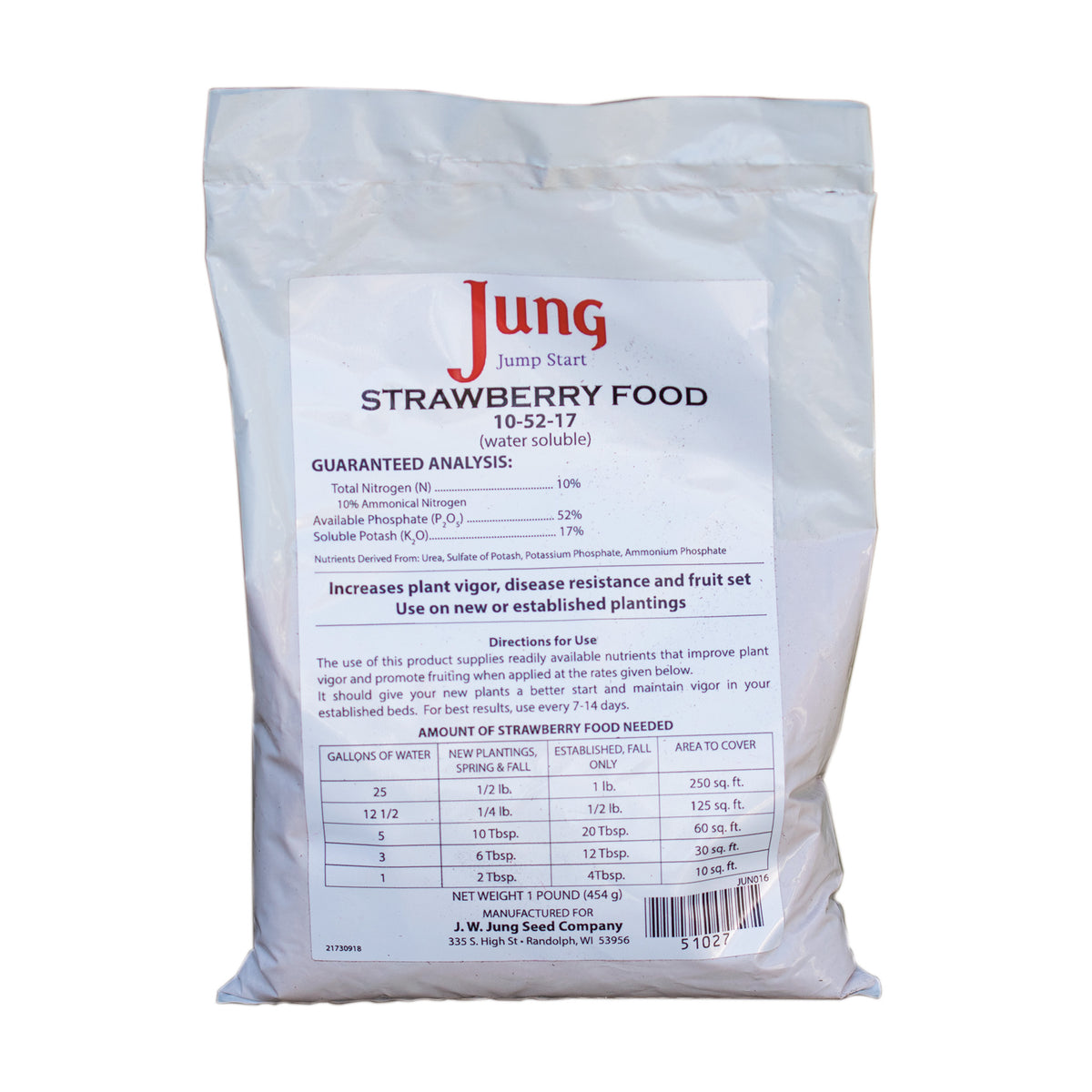Jung Jump-Start Strawberry Food, 1 Lb