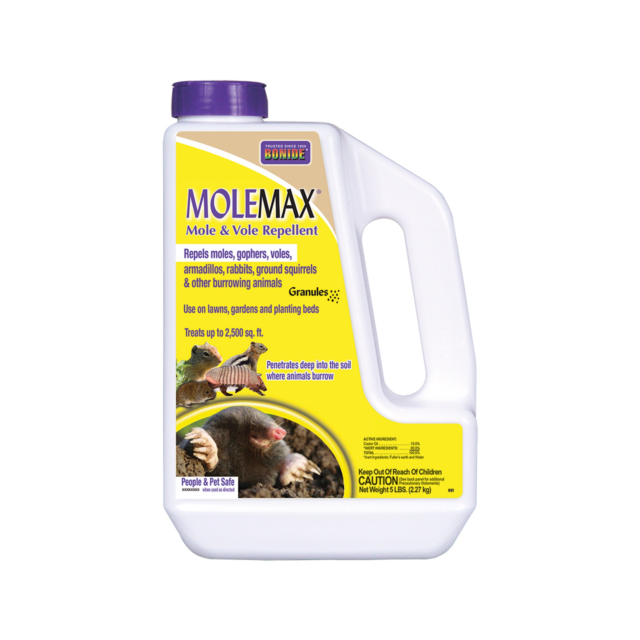 Bonide® Molemax® Mole & Vole Repellent, Granules, 5 Lb
