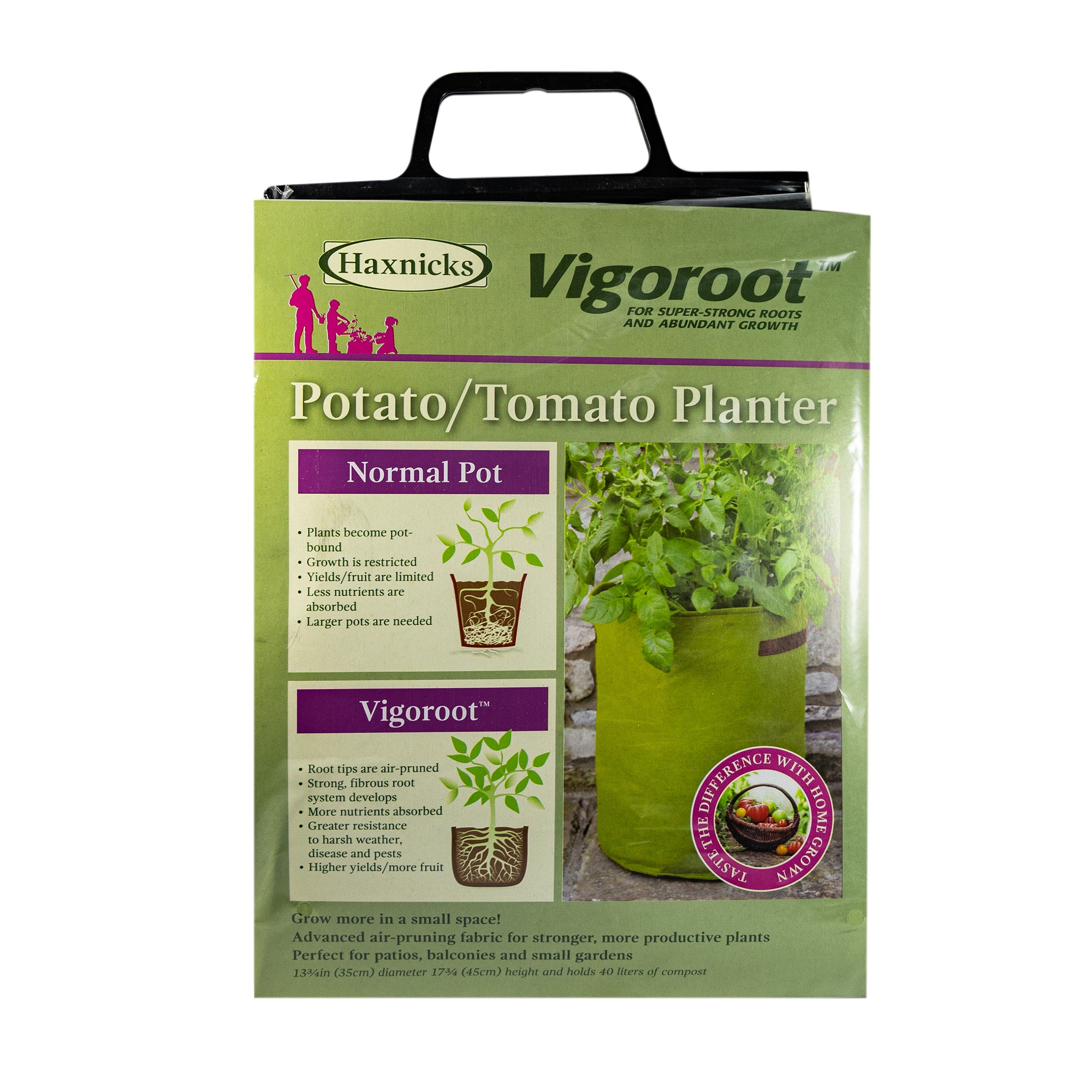 Haxnicks Vigoroot™ Potato/Tomato Planter, Green